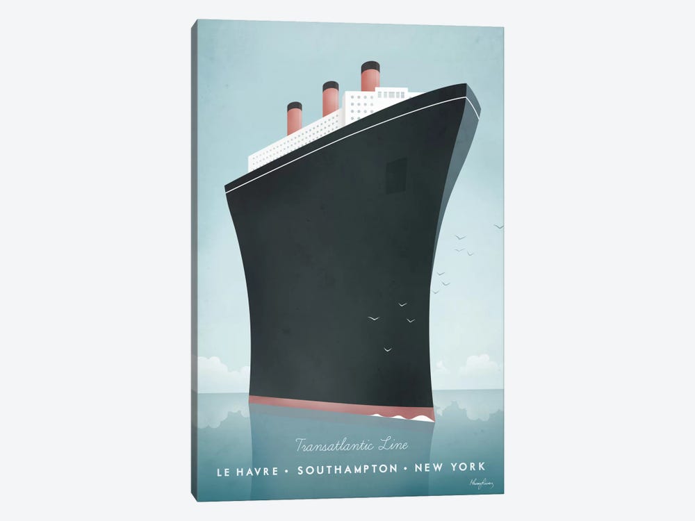 Cruise Ship by Henry Rivers 1-piece Canvas Print