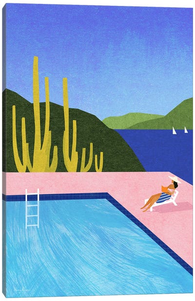 Swimming Pool Canvas Art Print - Henry Rivers