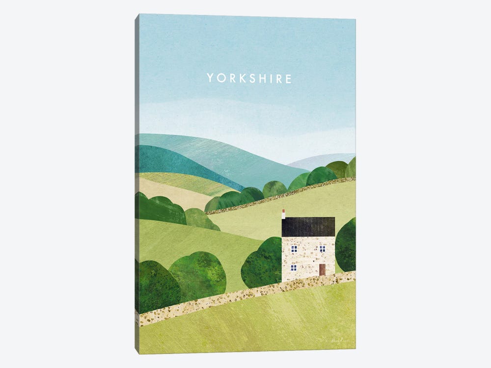 Yorkshire, England Travel Poster by Henry Rivers 1-piece Canvas Wall Art