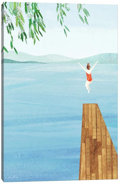 Wild Swim Canvas Art Print - Henry Rivers