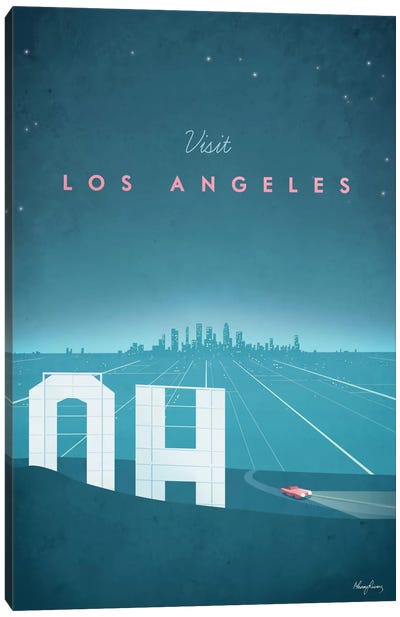 Los Angeles Canvas Art Print - Los Angeles Travel Posters