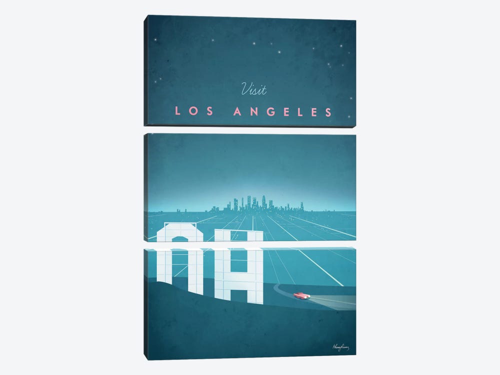 Los Angeles by Henry Rivers 3-piece Canvas Art