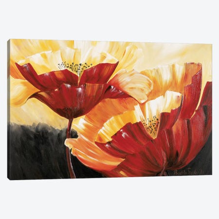 The Three Poppies Canvas Print #RIX4} by Beatrix Frederiks Canvas Art