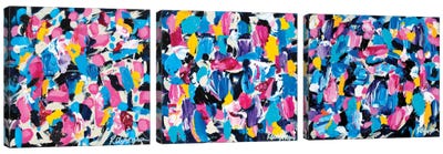Color Bite Triptych Canvas Art Print - Robin Jorgensen