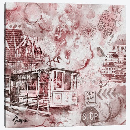 City Living In Spring Blush Canvas Print #RJO59} by Robin Jorgensen Canvas Art Print