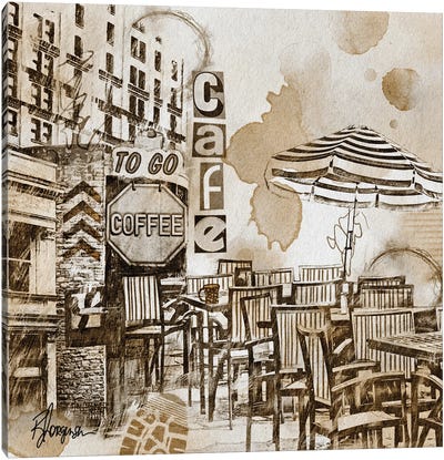 Coffee Cafe Honey Canvas Art Print - Robin Jorgensen