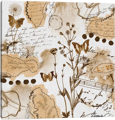 Love Notes Honey Canvas Art Print - Robin Jorgensen