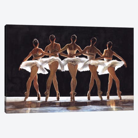 Ballet Dancer CXXVI Swan Lake Canvas Print #RJR100} by REME Jr Art Print