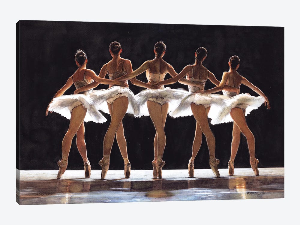 Ballet Dancer CXXVI Swan Lake by REME Jr 1-piece Canvas Art Print