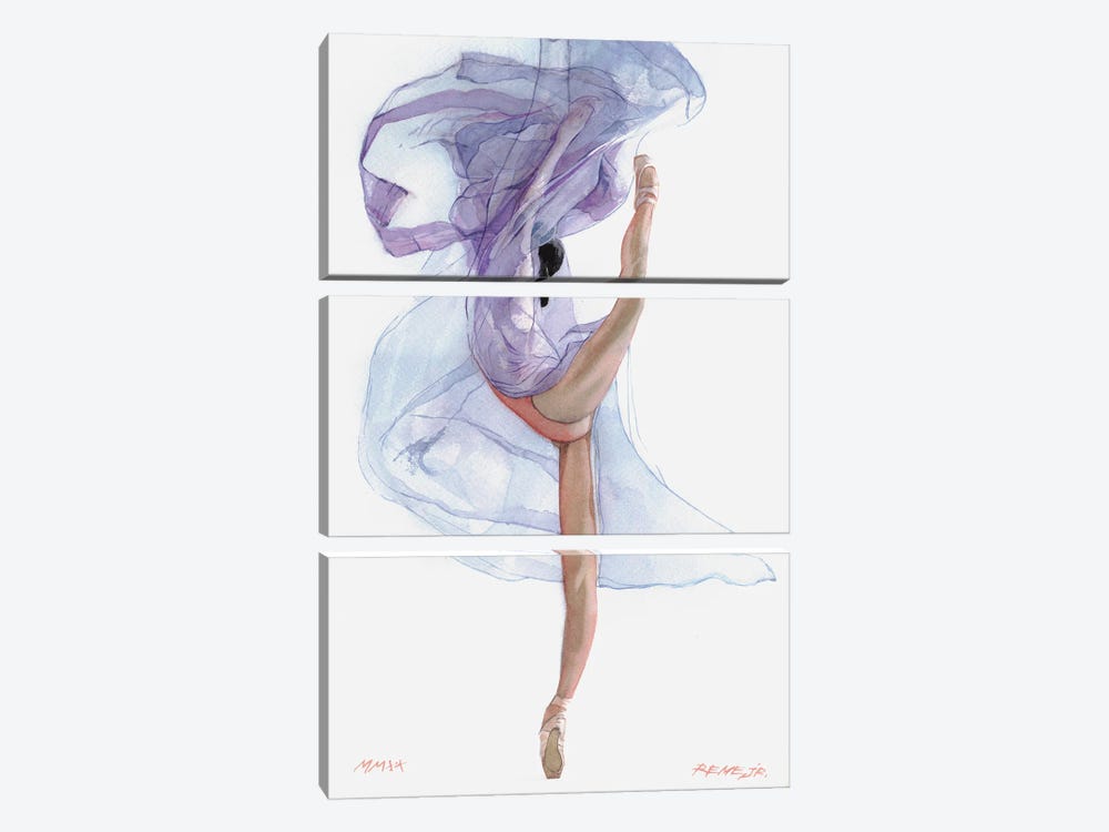 Ballet Dancer CXXXIV by REME Jr 3-piece Canvas Print