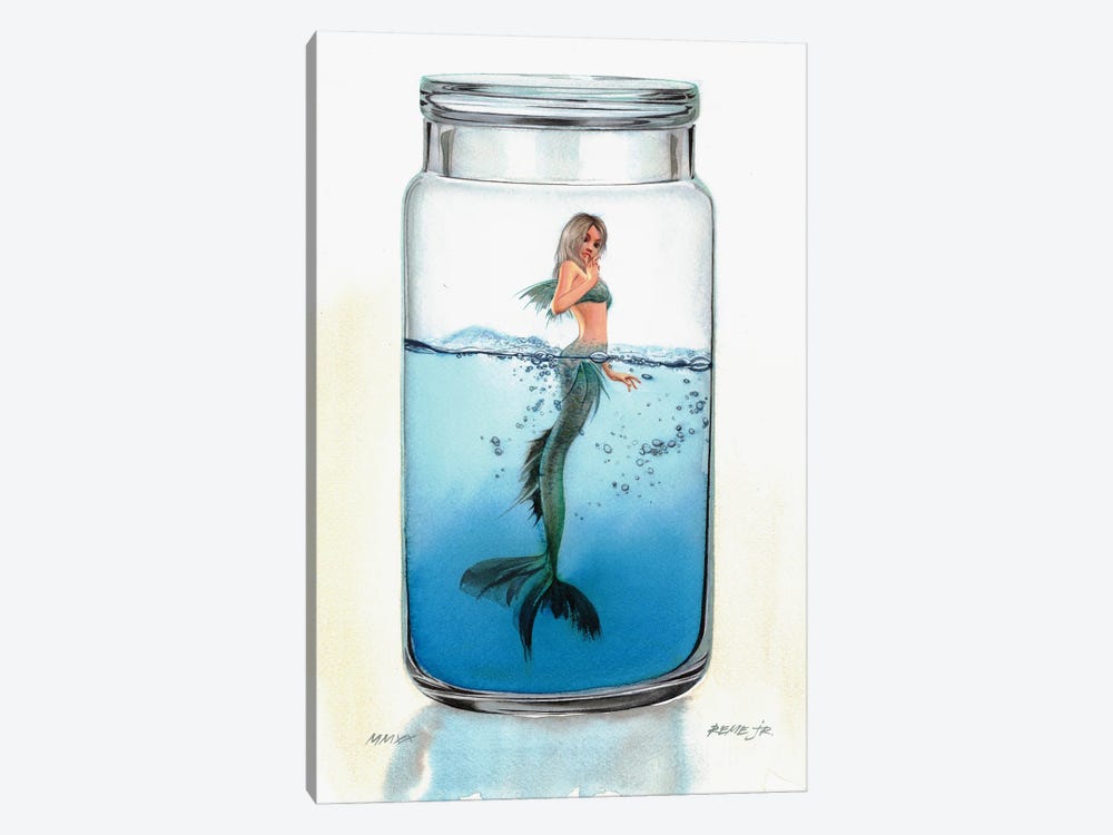 Mermaid In Jar VI by REME Jr 1-piece Canvas Artwork