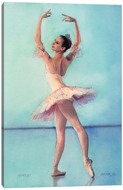 Ballet Dancer CXLI Canvas Art Print - REME Jr