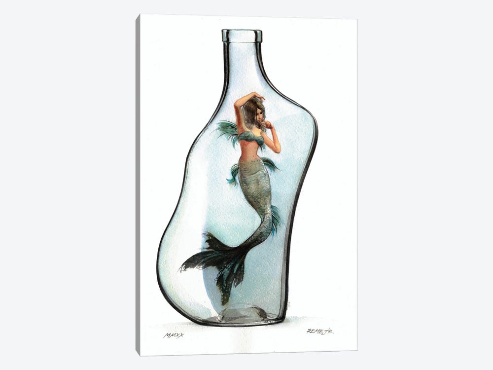 Mermaid In Jar VII by REME Jr 1-piece Canvas Art
