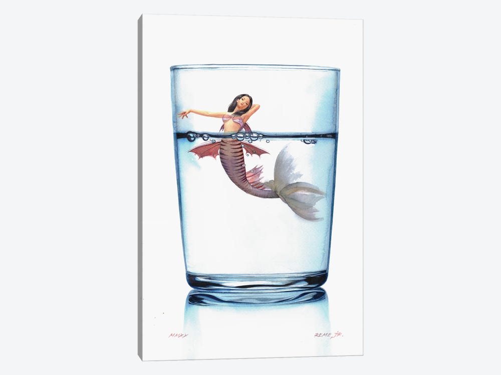 Mermaid In Jar VIII by REME Jr 1-piece Art Print