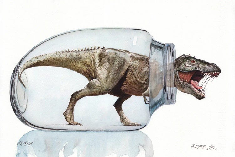 T Rex In Jar