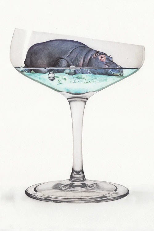 Hippopotamus In Glass