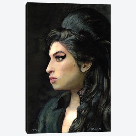Amy Winehouse Canvas Print #RJR2} by REME Jr Canvas Artwork
