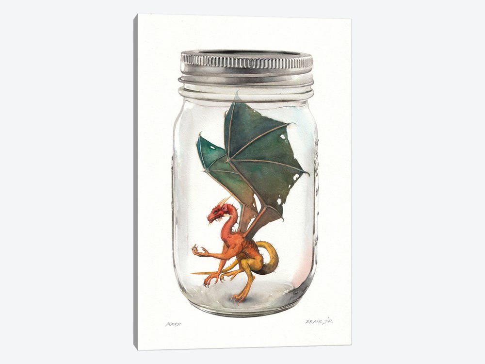 Dragon In Jar II by REME Jr 1-piece Art Print