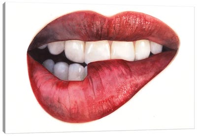Lips I Canvas Art Print - Red Passion