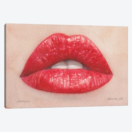 Lips IV Canvas Print #RJR44} by REME Jr Canvas Art