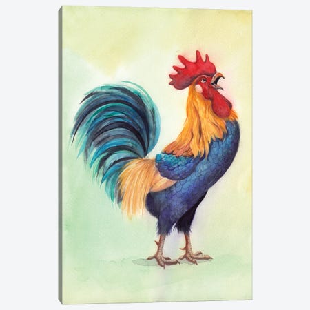 Rooster XVI Canvas Print #RJR45} by REME Jr Canvas Wall Art