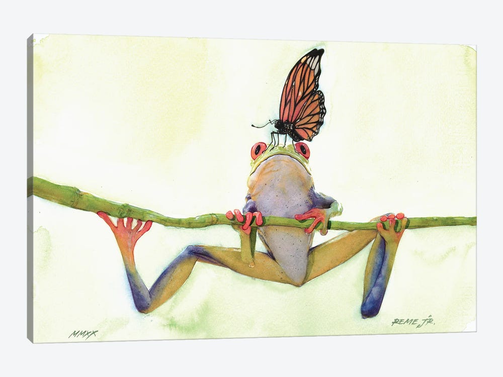 The Frog And The Butterfly by REME Jr 1-piece Art Print
