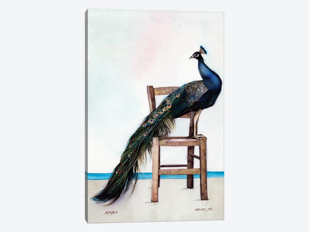 Peacock II by REME Jr 1-piece Canvas Art Print