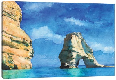 Greek Island Milos Canvas Art Print - Mediterranean Décor