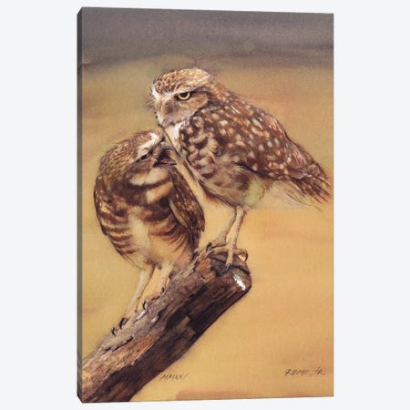 Owls Canvas Print #RJR73} by REME Jr Canvas Art