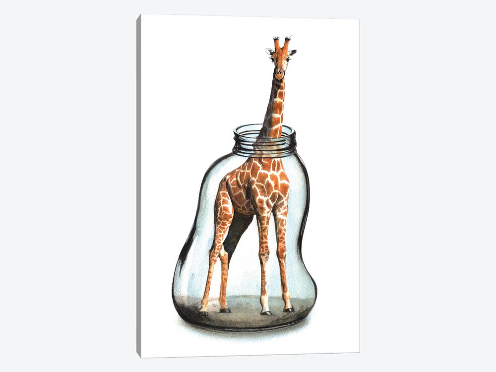 Giraffe In Jar VII by REME Jr 1-piece Canvas Artwork