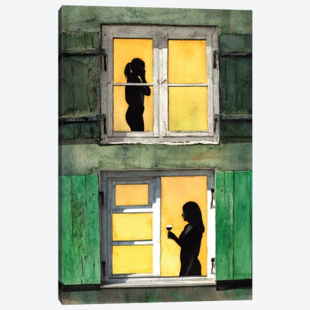 Melancholy Two Rooms In Small Town Canvas Print #RJR84} by REME Jr Canvas Artwork