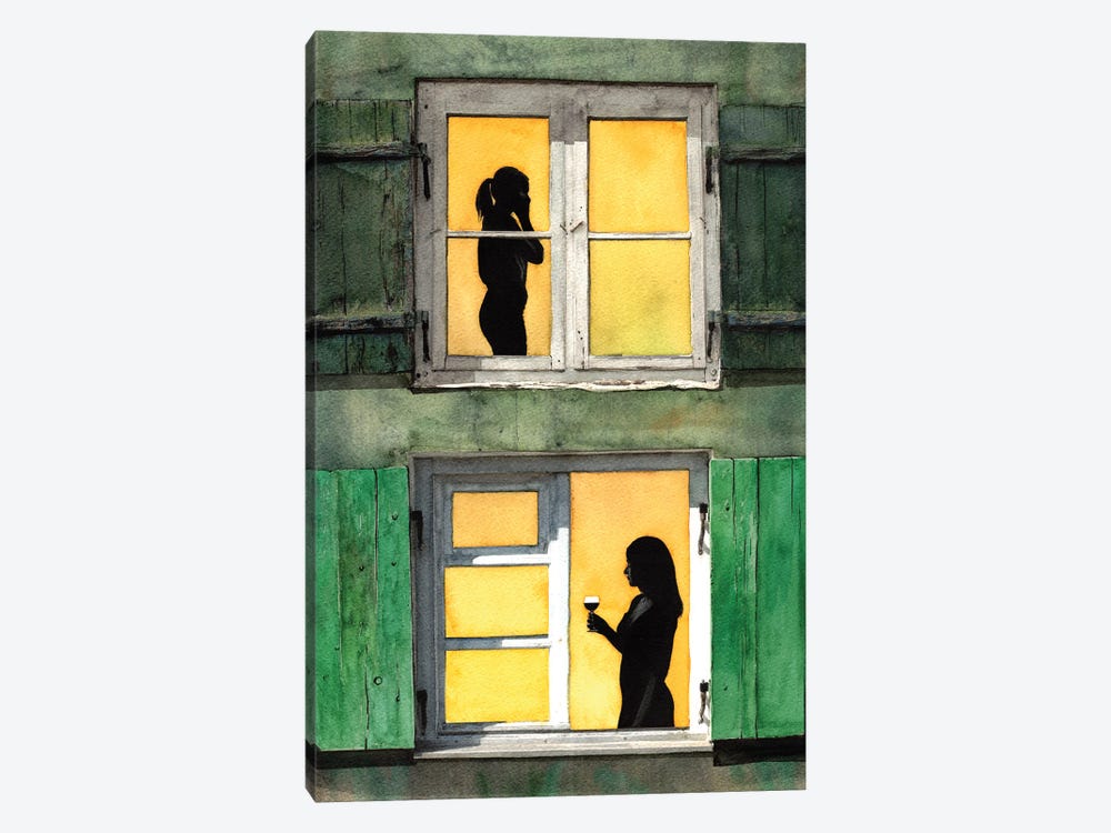 Melancholy Two Rooms In Small Town by REME Jr 1-piece Canvas Artwork