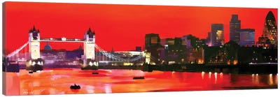 London Sunset Canvas Art Print - London Skylines