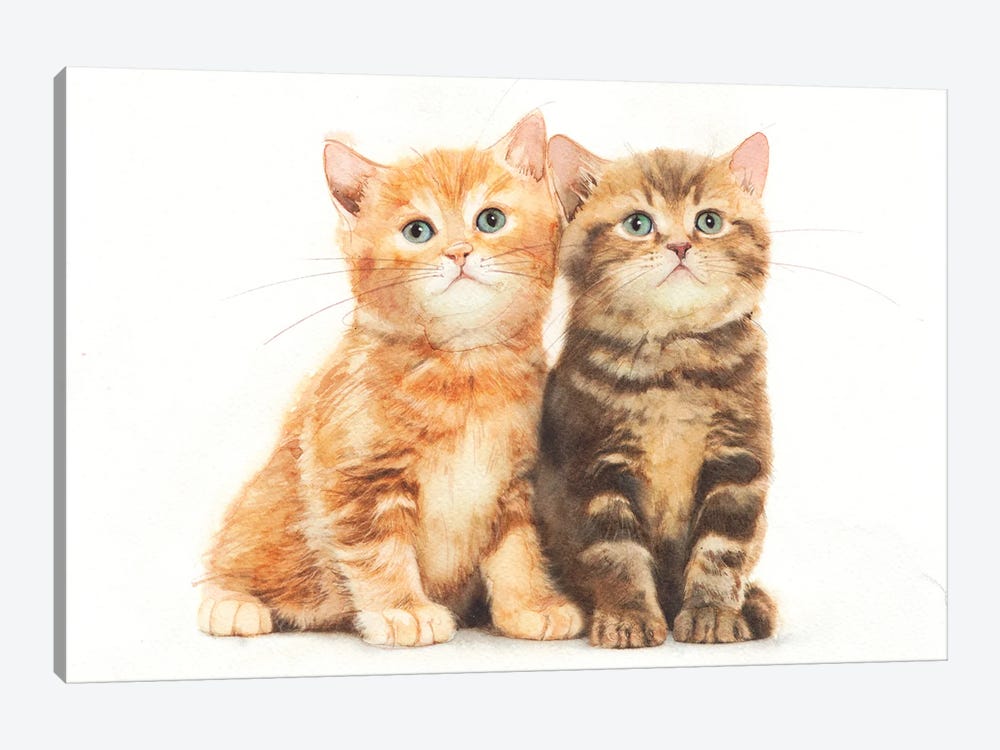 Two Kittens 1-piece Art Print