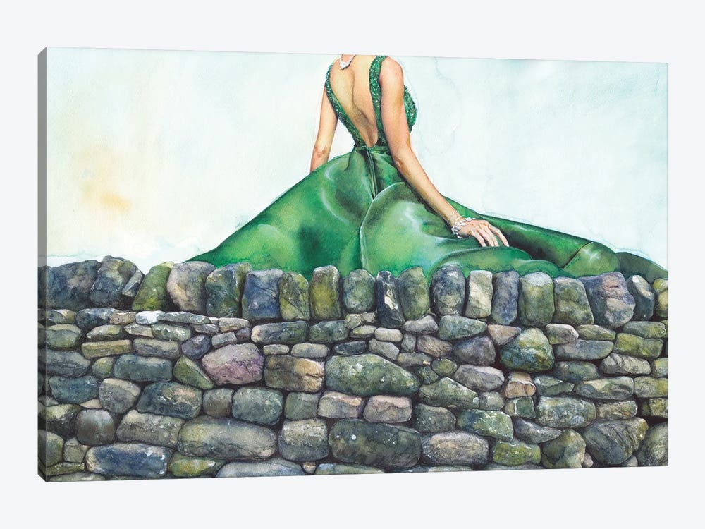 Haute Couture Behind A Medieval Wall by REME Jr 1-piece Art Print