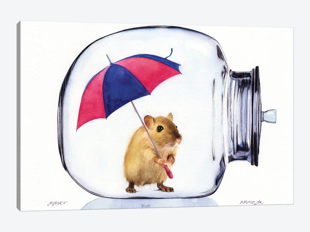 Mouse In Jar by REME Jr 1-piece Canvas Artwork