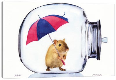 Mouse In Jar Canvas Art Print - REME Jr