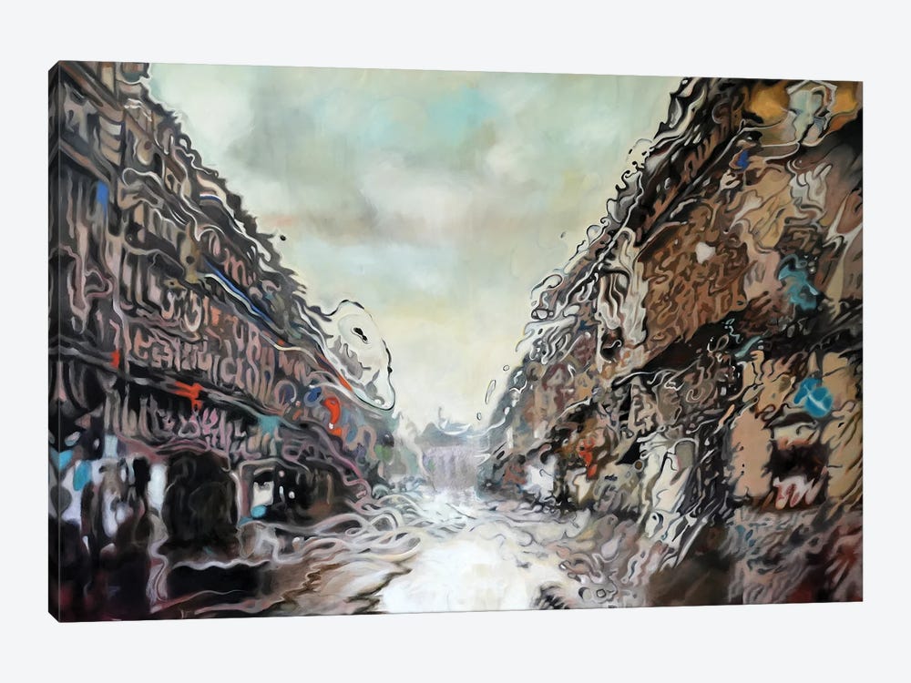 Citydrops Brussels by Richard Jurtitsch 1-piece Canvas Artwork