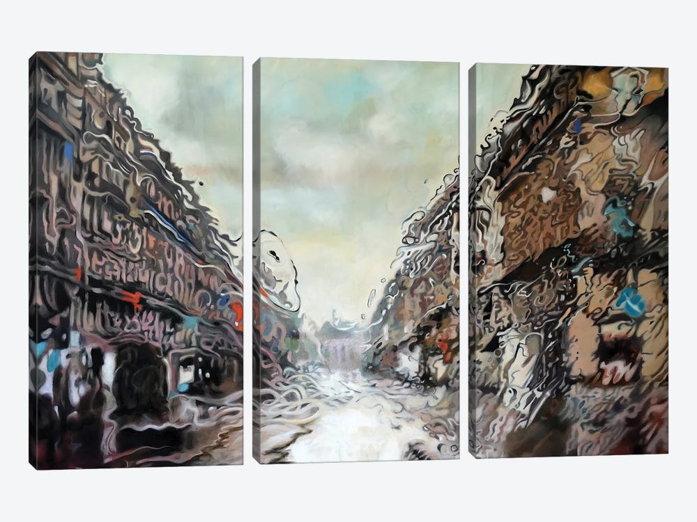 Citydrops Brussels by Richard Jurtitsch 3-piece Canvas Artwork
