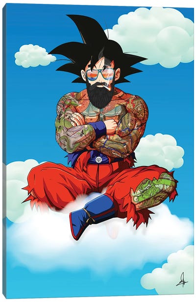 Goku Cloud Canvas Art Print - Dragon Ball Z