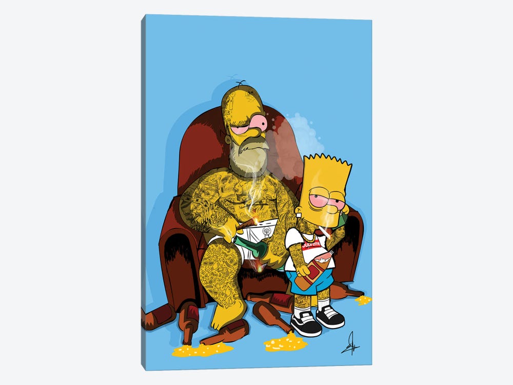 Homer Boss by El Rokk 1-piece Canvas Art Print