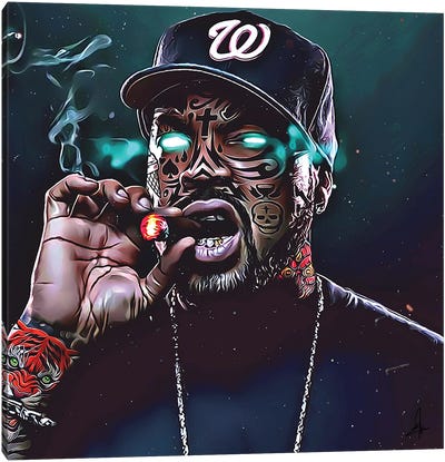 Ice Cube Canvas Art Print - El Rokk