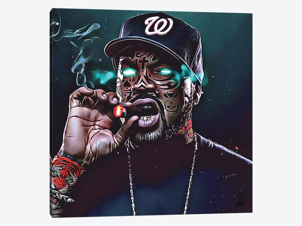Ice Cube by El Rokk 1-piece Canvas Wall Art