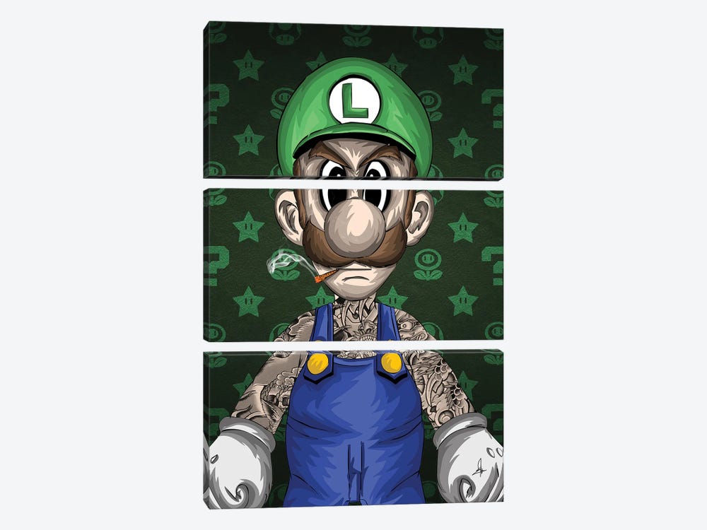 Luigi Bad by El Rokk 3-piece Art Print
