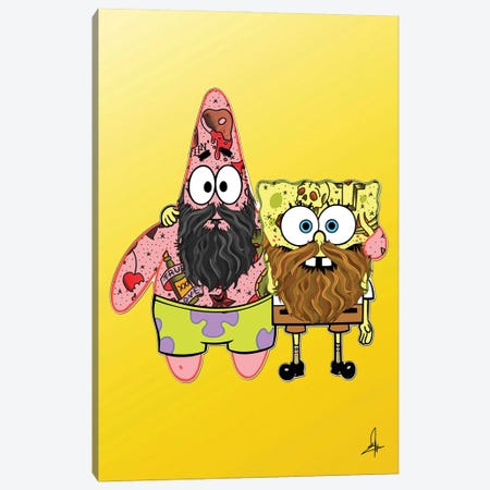 Patrick N Sponge Canvas Print #RKE30} by El Rokk Canvas Art