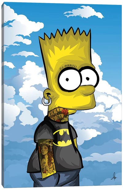 Barto Canvas Art Print - Bart Simpson