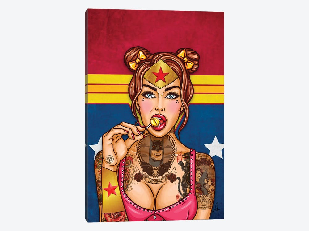 Wonder Woman Pinup by El Rokk 1-piece Canvas Art