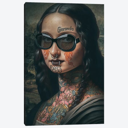 Goth Mona Canvas Print #RKE54} by El Rokk Canvas Art Print