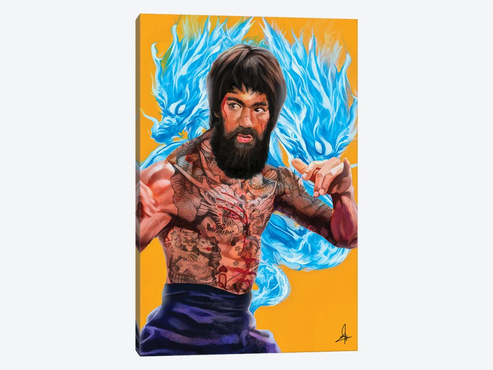 Bruce Lee Beard by El Rokk 1-piece Art Print