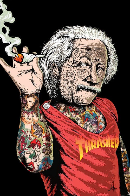 Einstein by El Rokk wall art